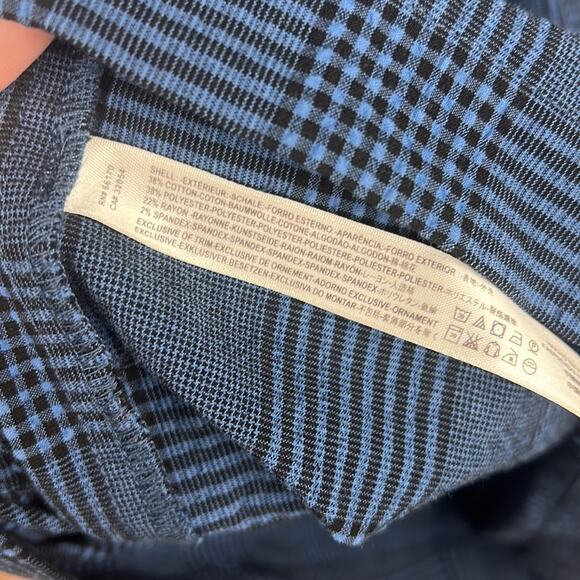 Free People Intimately FP black and blue plaid apron style mini dress small - Picture 9 of 9